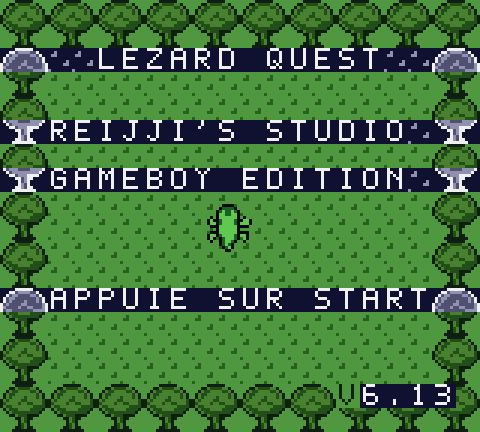 Écran-titre de Lezard Quest sur Game Boy Color